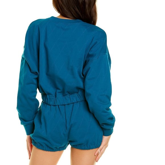 SOMETHING NAVY QUILTED TWIST SWEATSHIRT - Picture 2 of 4